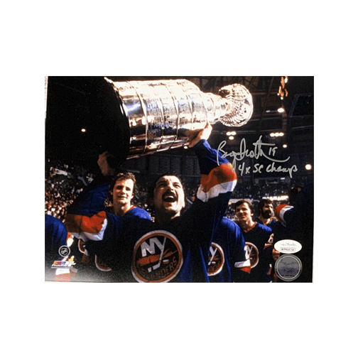 Gordie Howe with Stanley Cup - Signed 8x10 Photo | The Sports Gallery