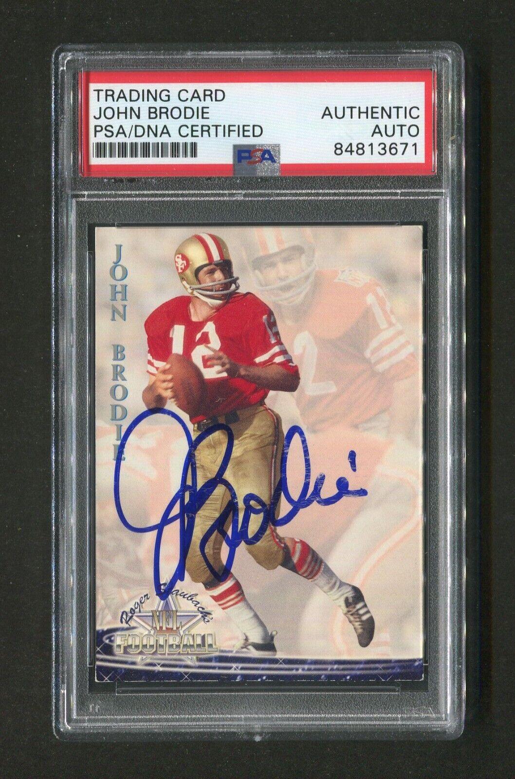 1994 John Brodie PSA DNA Authentic Autograph Signed Football Card