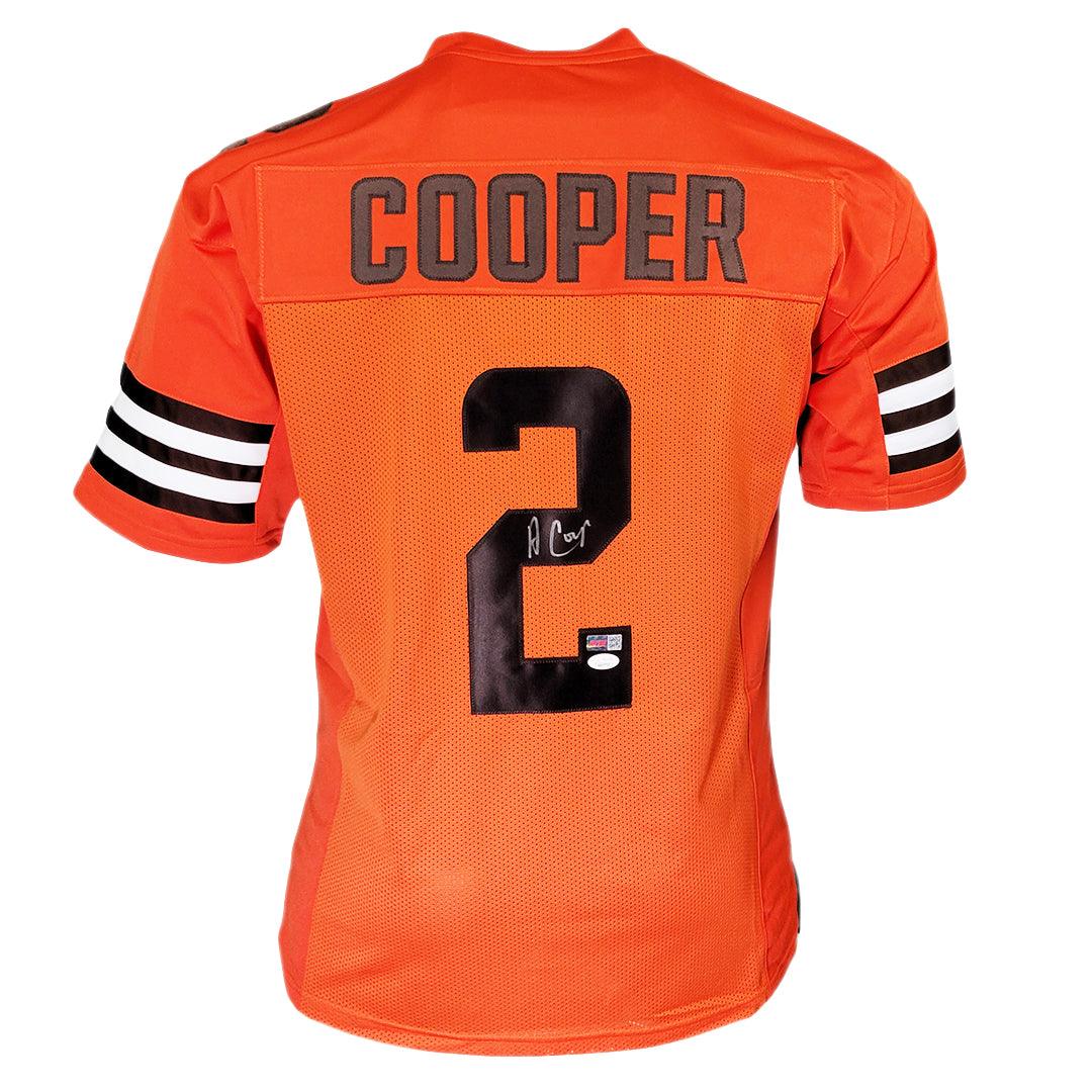 Amari Cooper Authentic Signed Orange Pro Style Framed Jersey BAS