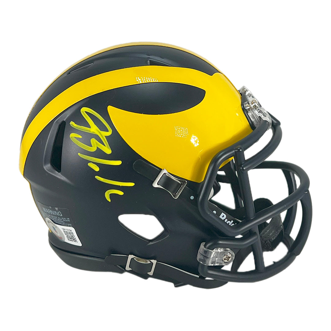 Blake Corum Signed Michigan Wolverines Speed Mini Football Helmet