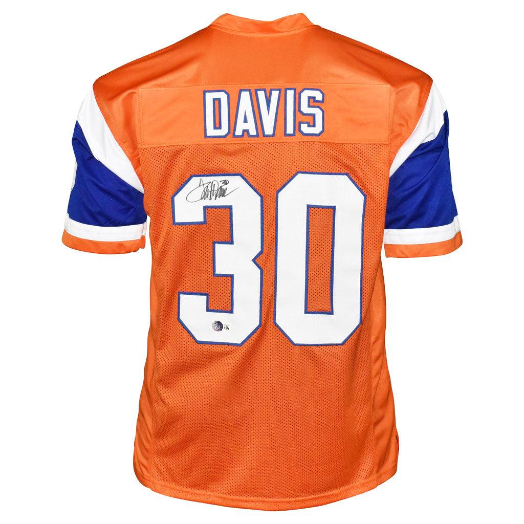 Terrell Davis Signed Denver Broncos Framed Custom Orange Jersey With  –  Super Sports Center