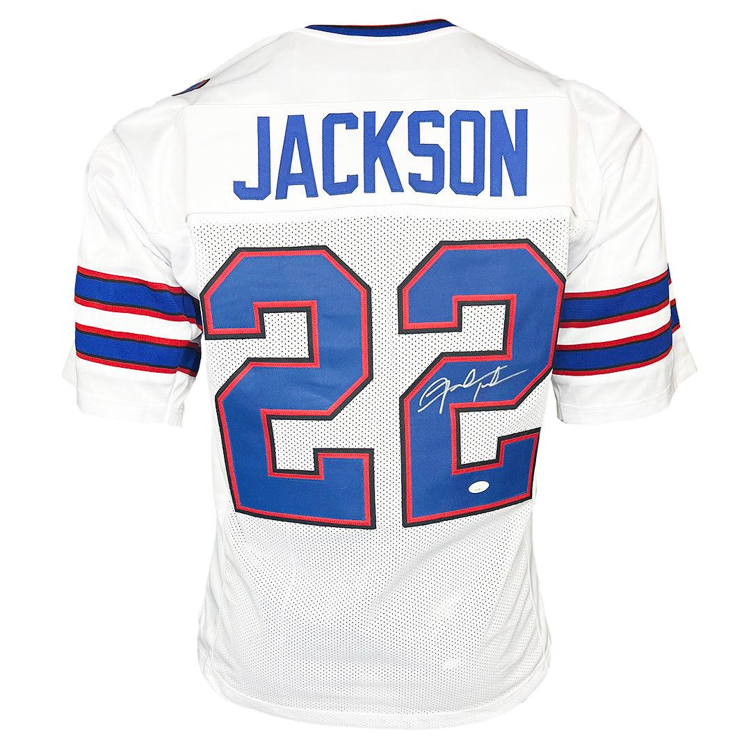 Fred Jackson Signed Buffalo White Football Jersey (JSA) — RSA