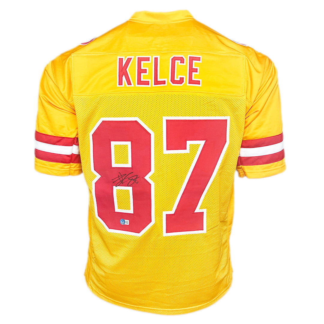 RSA Travis Kelce Signed Kansas City White XL Football Jersey (Beckett)