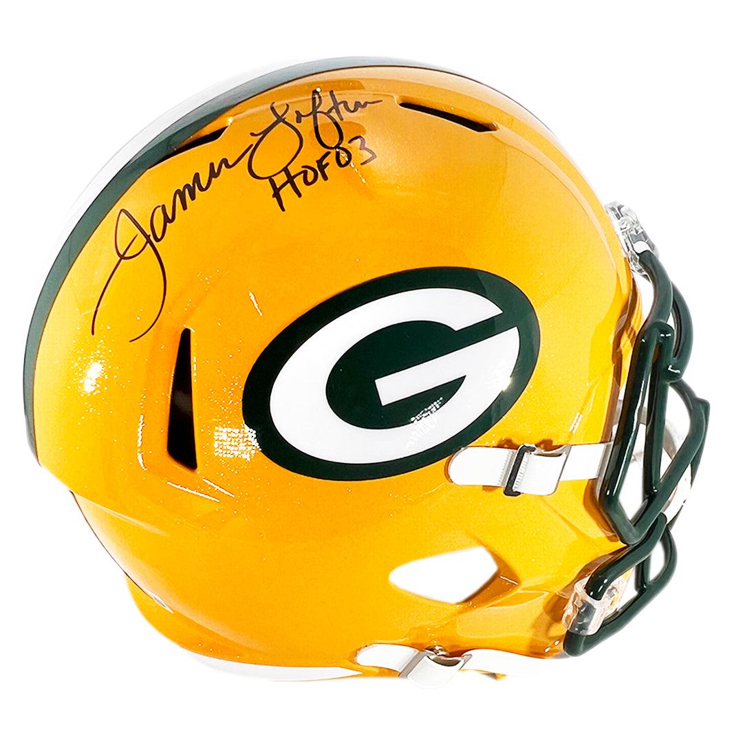 James Lofton Signed HOF 03 Green Bay Packers Speed Full-Size Replica  Football Helmet (Beckett)