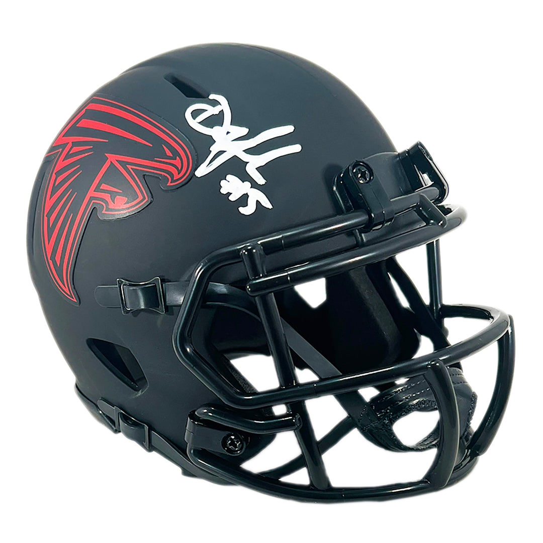 Drake London Autographed Atlanta Falcons Eclipse Black Speed Mini Helm — RSA