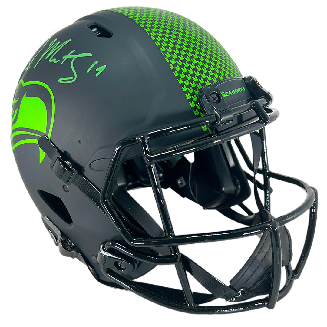 D.K. DK Metcalf Autographed Seattle Seahawks Full Size Authentic Speed  Helmet In Green MCS Holo Stock #185695