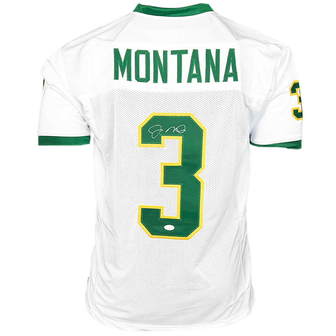 Notre Dame Joe Montana Autographed College Style Green Jersey JSA  Authenticated - Tennzone Sports Memorabilia