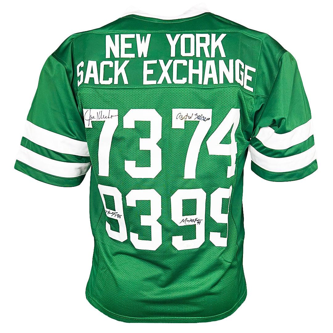 Sack Exchange Autographed New York Jets F/S 78-89 Speed Authentic