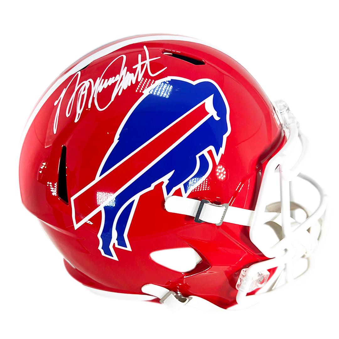 BRUCE SMITH SIGNED BUFFALO BILLS FLASH FS REPLICA HELMET - JSA COA