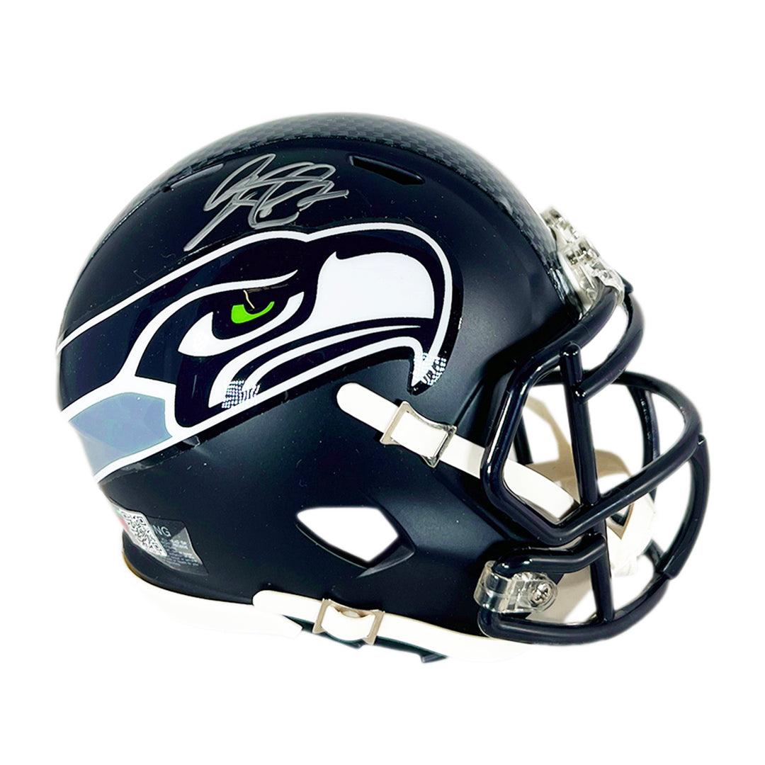0076331 - Geno Smith signed green Seattle Seahawks Blaze Alternate Riddell  Speed Mini Helmet - solemade™