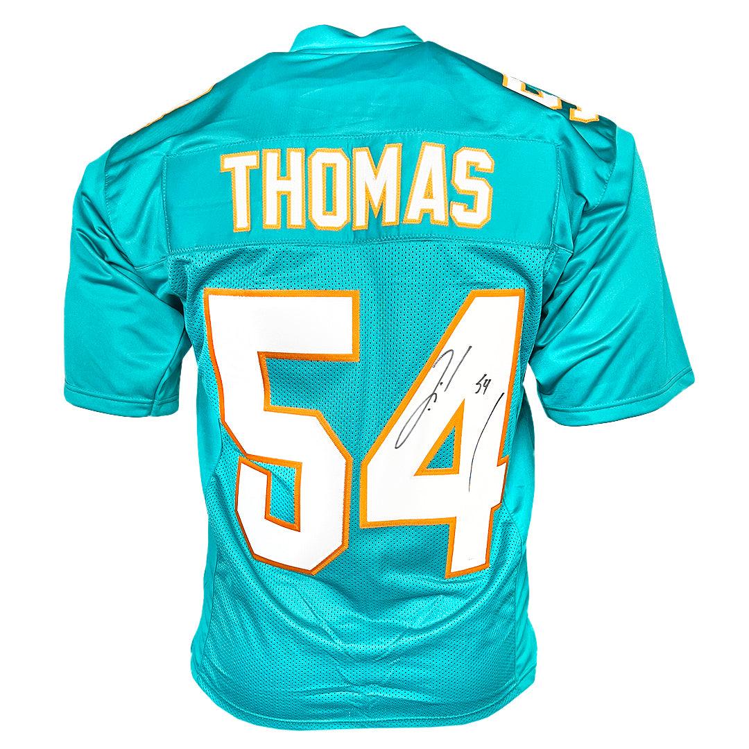 FRAMED MIAMI DOLPHINS ZACH THOMAS AUTOGRAPHED SIGNED JERSEY JSA