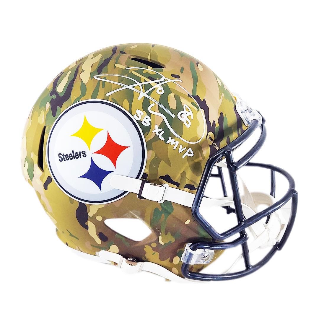 Hines Ward Signed Pittsburgh Steelers SB XL MVP Inscription Camo Speed — RSA