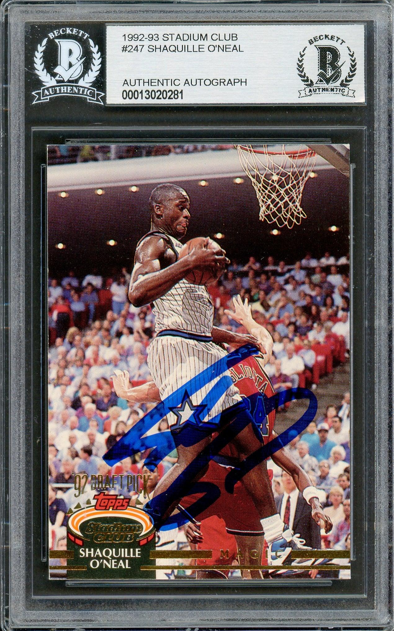 1992-93 NBA Hoops Shaquille O'Neal Signed Rookie #A Shaq RC