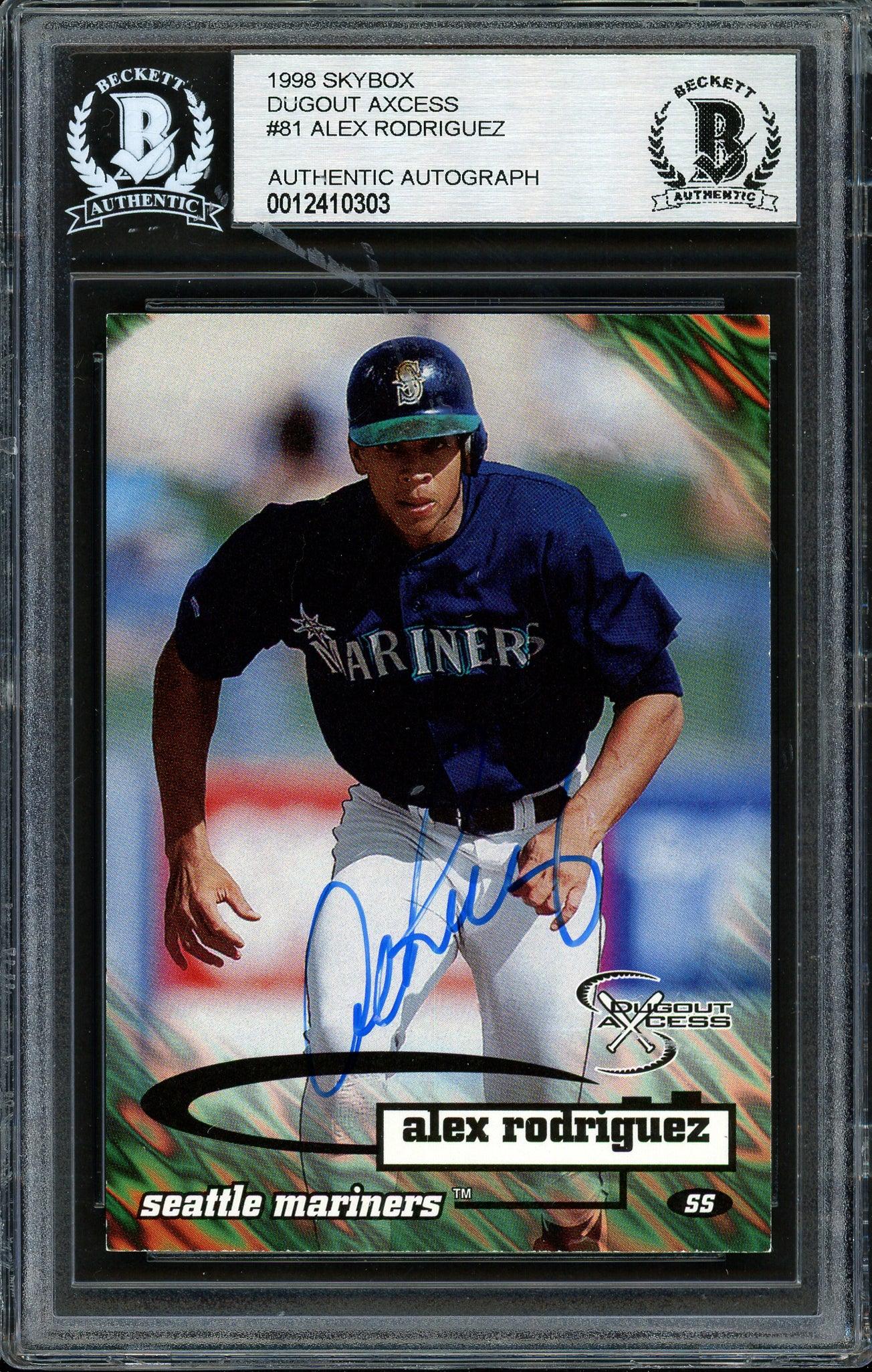 Alex Rodriguez Autographed 1998 Skybox Dugout Access Card #81