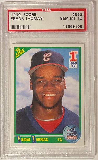 Frank Thomas 1990 Score Rookie Baseball Card #663- PSA Graded 10 Gem Mint  (Chicago White Sox)