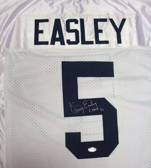 Mil UCLA Bruins Kenny Easley Autographed White Jersey CHOF 91' PSA/DNA Itp Stock #28259