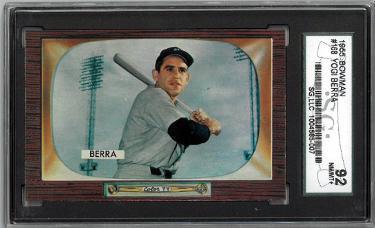 RDB Holdings & consulting CTBL-033669 Yogi Berra 1955 Bowman No. 168- SGC Graded 92 & 8.5 NM-MT Plus New York Yankees Baseball Card