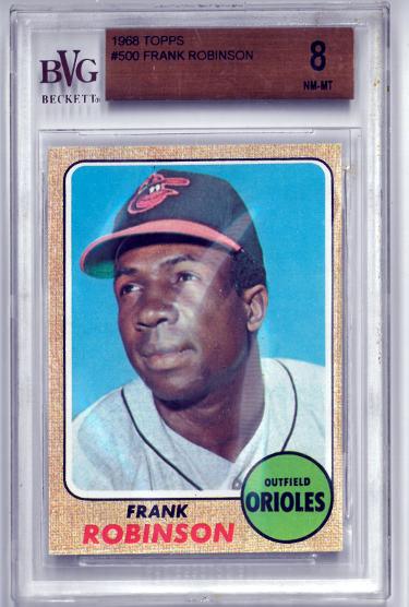 Athlon Sports CTBL-032660 Frank Robinson 1968 Topps Baseball Card, No.500 - BVG Graded 8 NM-MT - Sub Grades - Baltimore Orioles