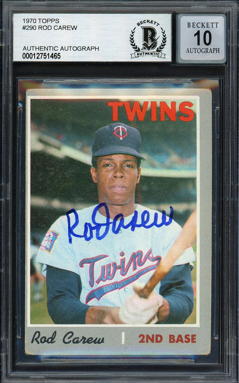 ROD CAREW TOPPS CERTIFIED AUTHENTIC AUTOGRAPHED