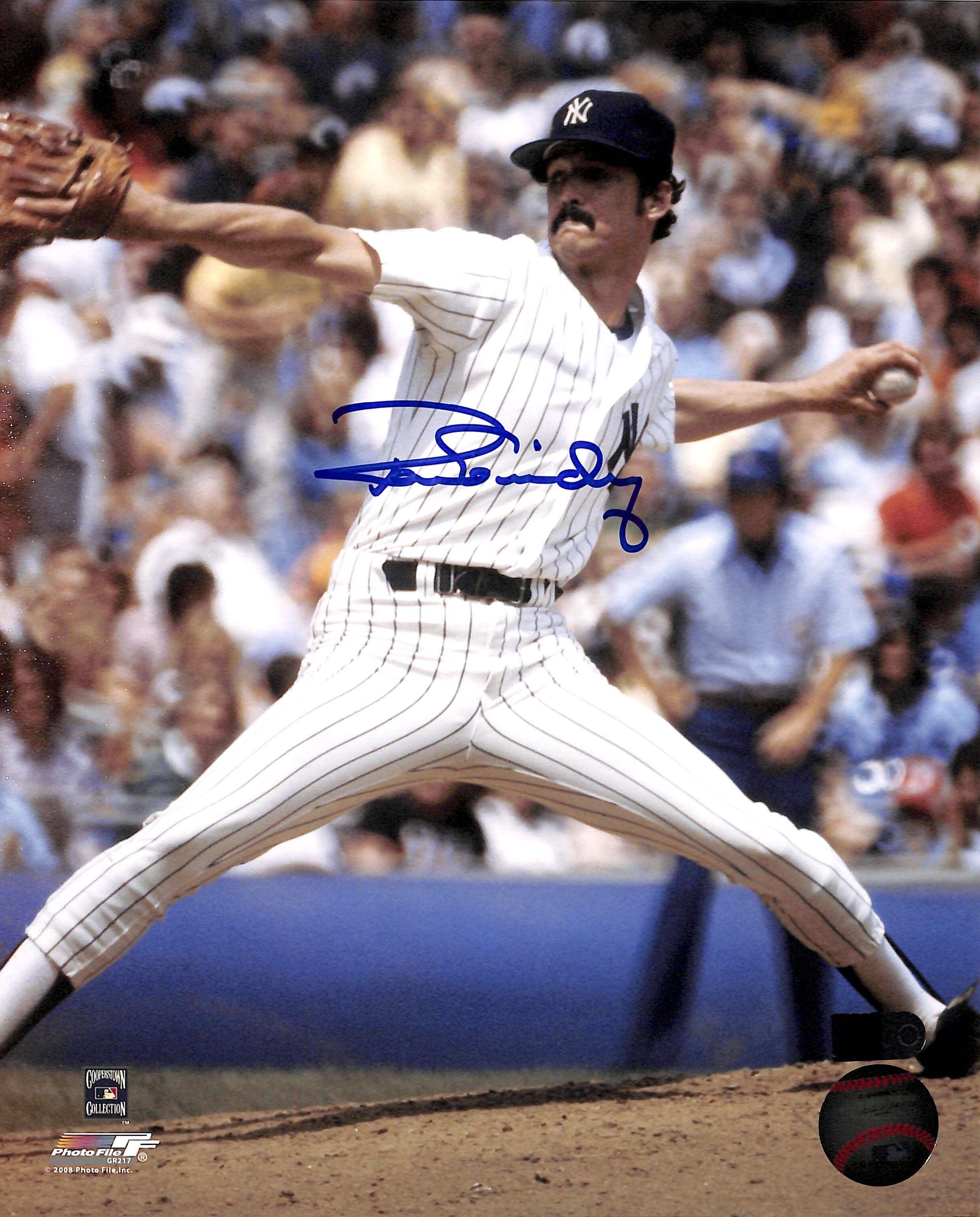 Ron Guidry New York Yankees Autographed 8 x 10 Pitching