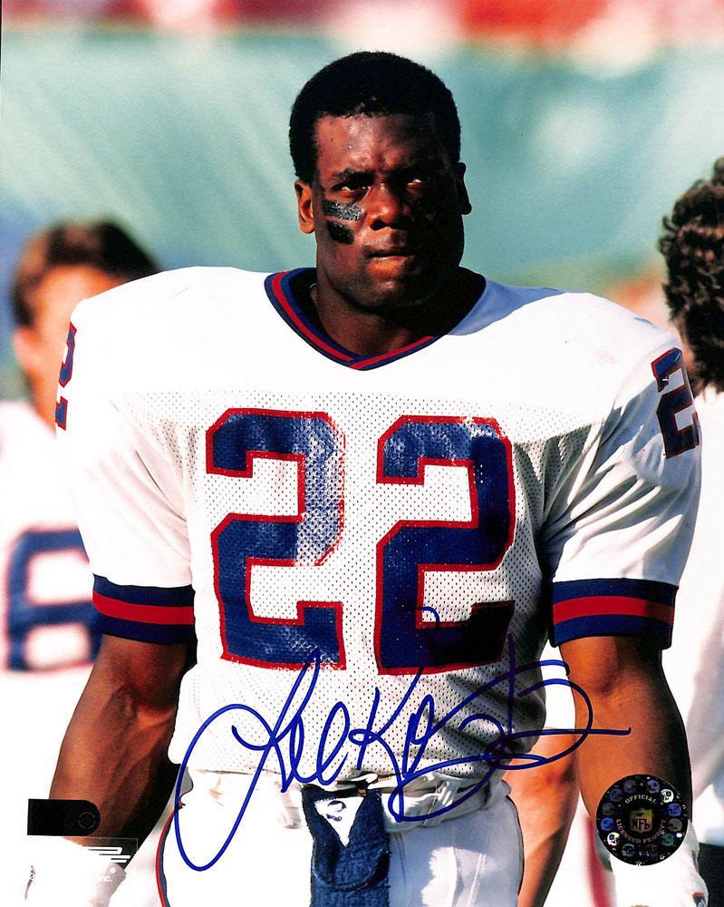 LEE ROUSON NY GIANTS AUTOGRAPHED SPORTS WORLD FOOTBALL Card EXCELLENT