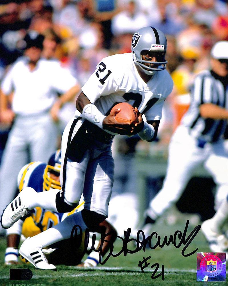 Cliff Branch Signed 8x10 Black Jersey (AIV) — RSA