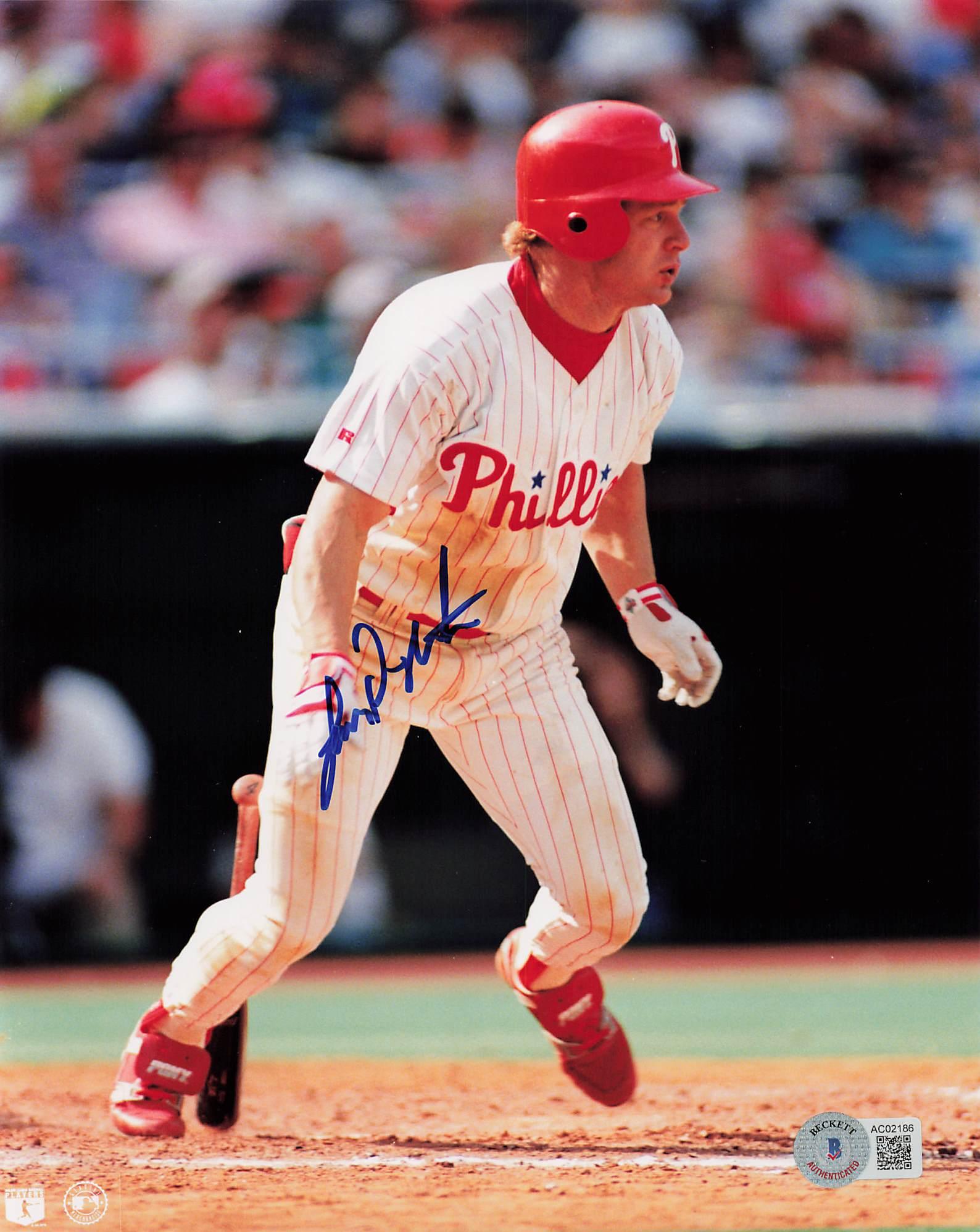 Lenny Dykstra Signed 8x10 Photo Philadelphia Phillies (bas Ac02185) Auction