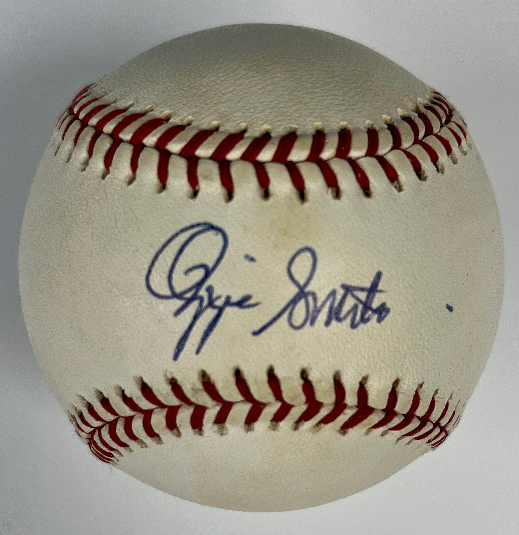 Autographed Ozzie Smith Ball - Rawlings Gold Glove Logo