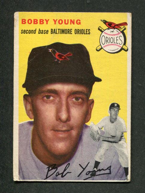 1954 Topps #8 Bob Young Baltimore Orioles Baseball Card — RSA