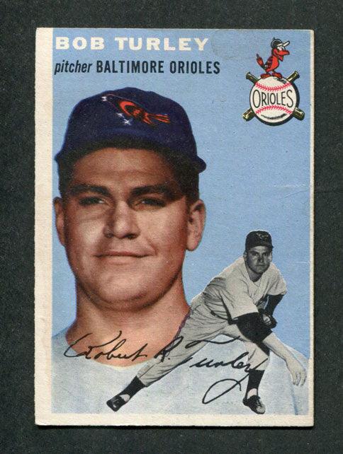 1954 Topps #85 Bob Turley Baltimore Orioles Rookie Baseball Card
