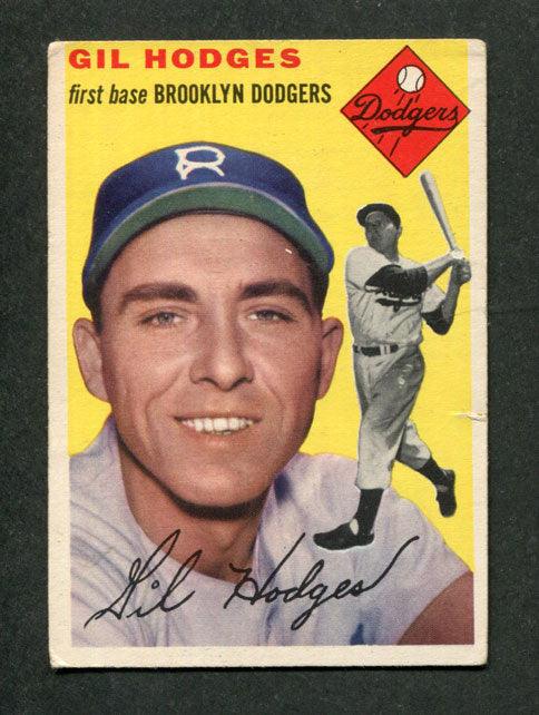 1954 Topps #102 Gil Hodges Brooklyn Dodgers Baseball Card — RSA