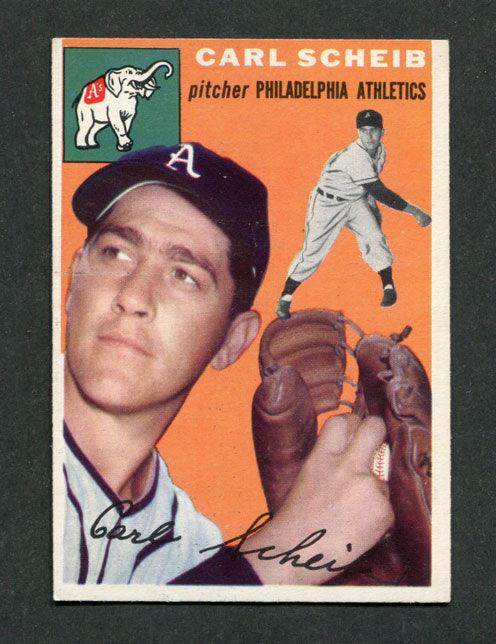 1954 Topps #118 Carl Scheib Philadelphia Athletics Baseball Card — RSA