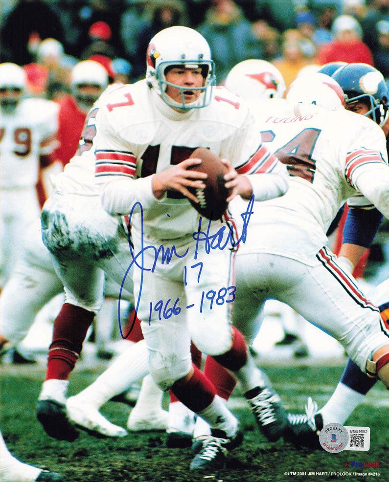 Jim Hart Signed And Inscribed 1966-1983 8x10 Photo St Louis