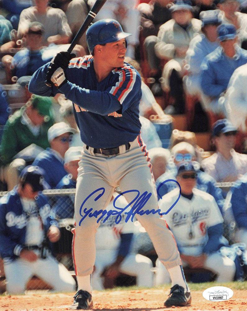 Gregg Jefferies autographed baseball card (New York Met