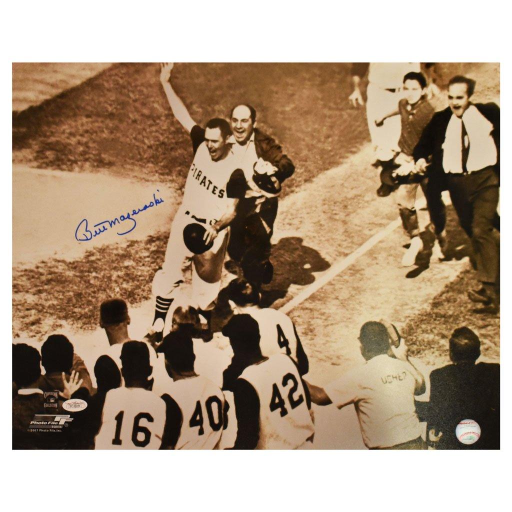 Bill Mazeroski Signed Framed 16x20 Pirates World Series HR Photo