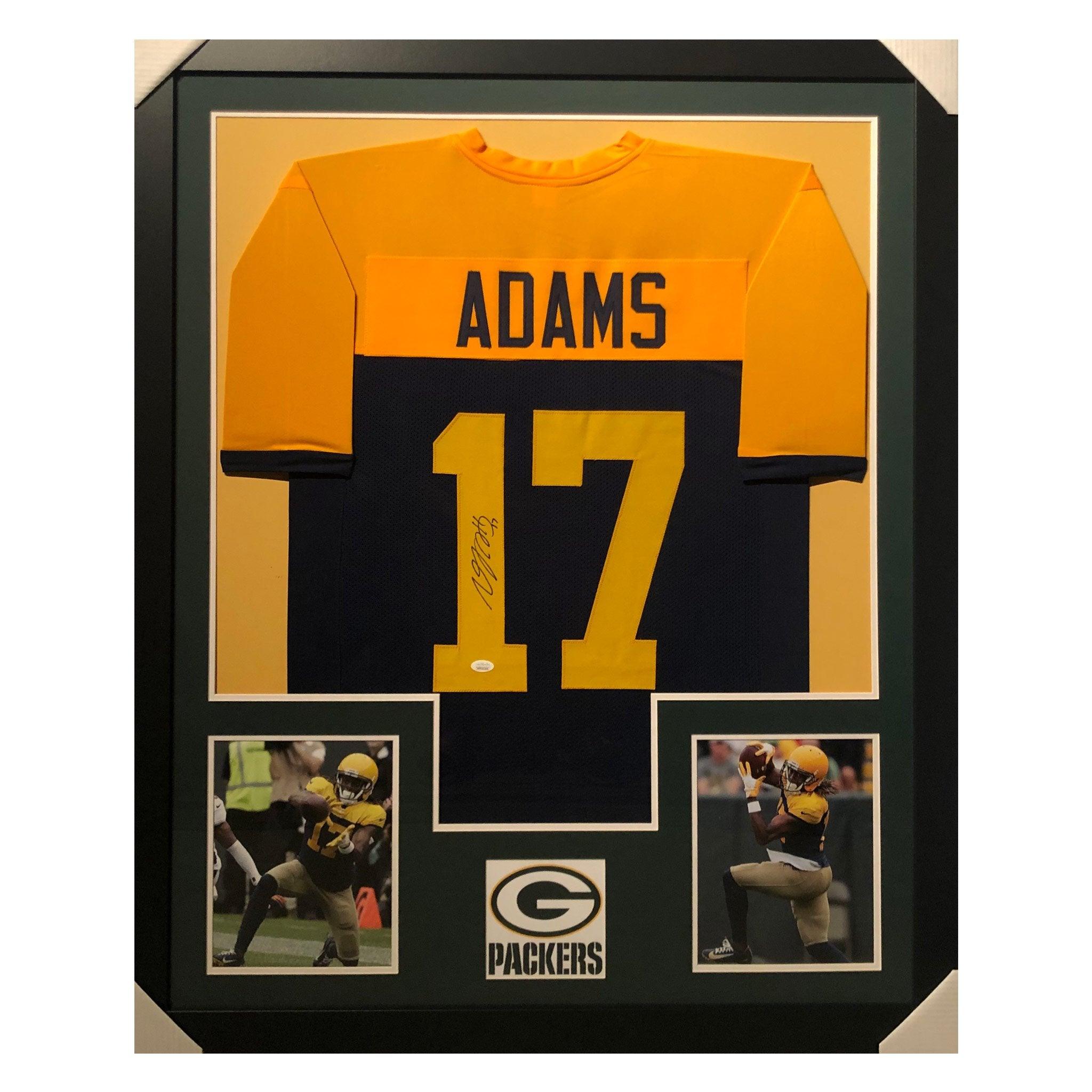 Davante Adams Signed Framed Vertical Layout Pro Edition Color Rush Jer — RSA