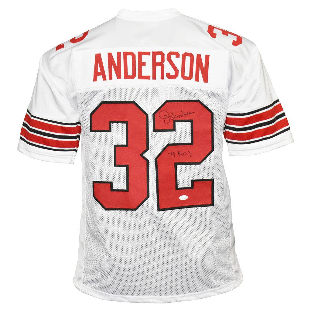 Ottis Anderson Signed 79 ROY Inscription St Louis White Football Jerse — RSA