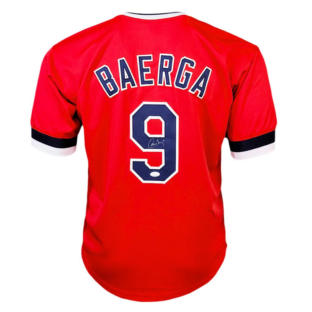 Carlos Baerga Signed Cleveland Red Baseball Jersey (JSA) — RSA