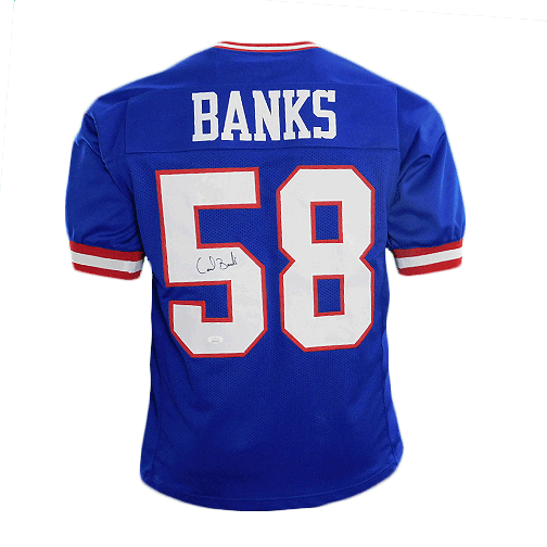 Carl Banks Signed Pro Edition Football Jersey Blue (JSA) — RSA