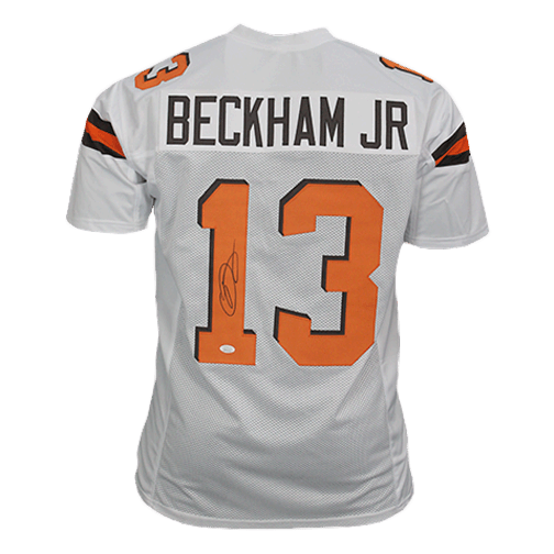 Odell Beckham Jr Autographed Pro-Style Football Jersey White Cleveland — RSA