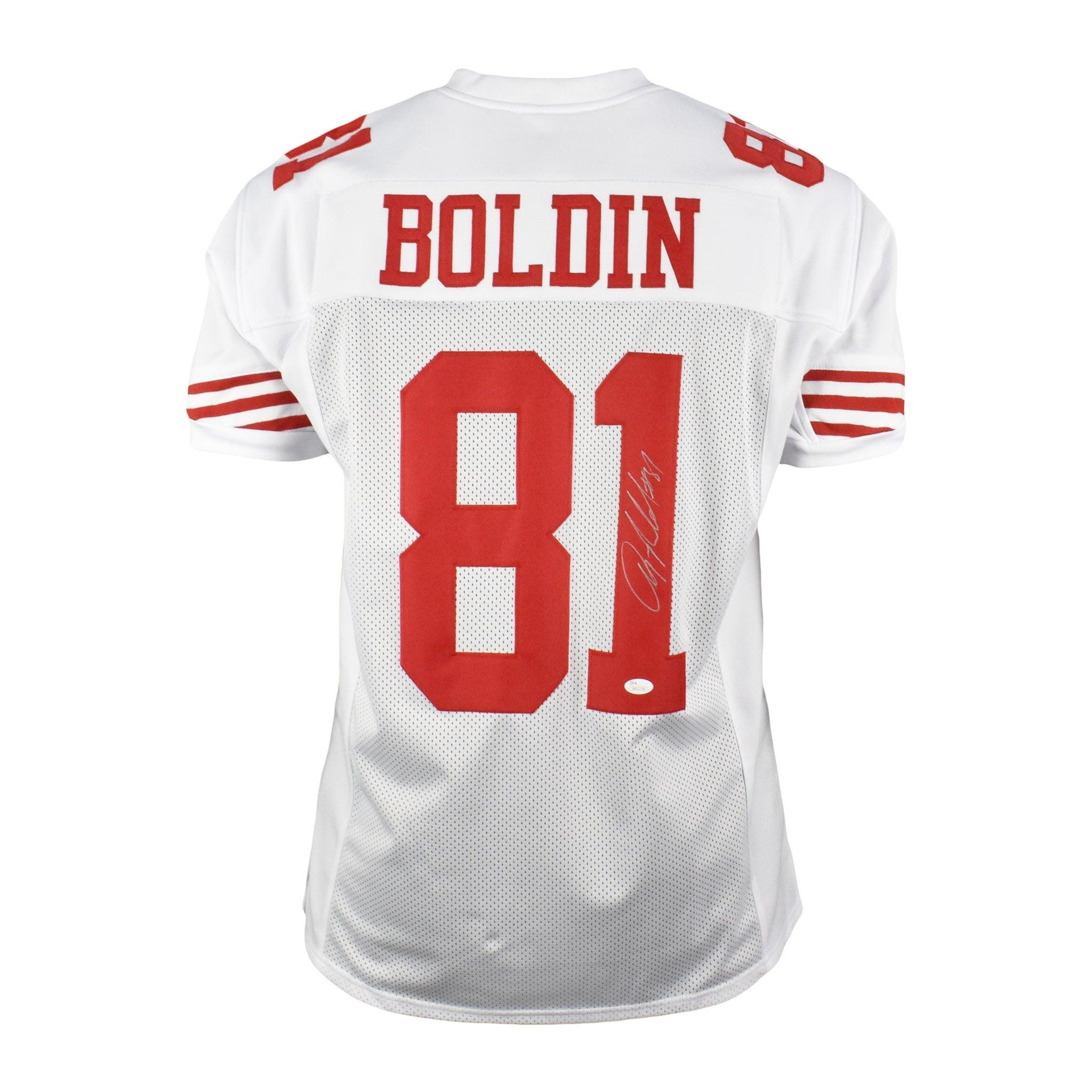 Anquan Boldin Signed Pro-Edition White Football Jersey (JSA) — RSA