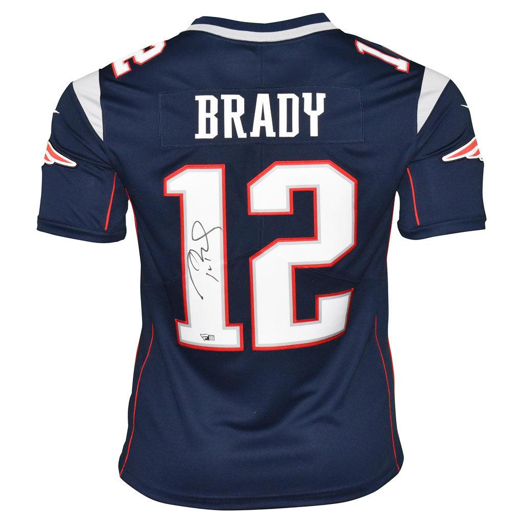 Tom Brady Signed Authentic New England Patriots Blue Football Jersey ( — RSA