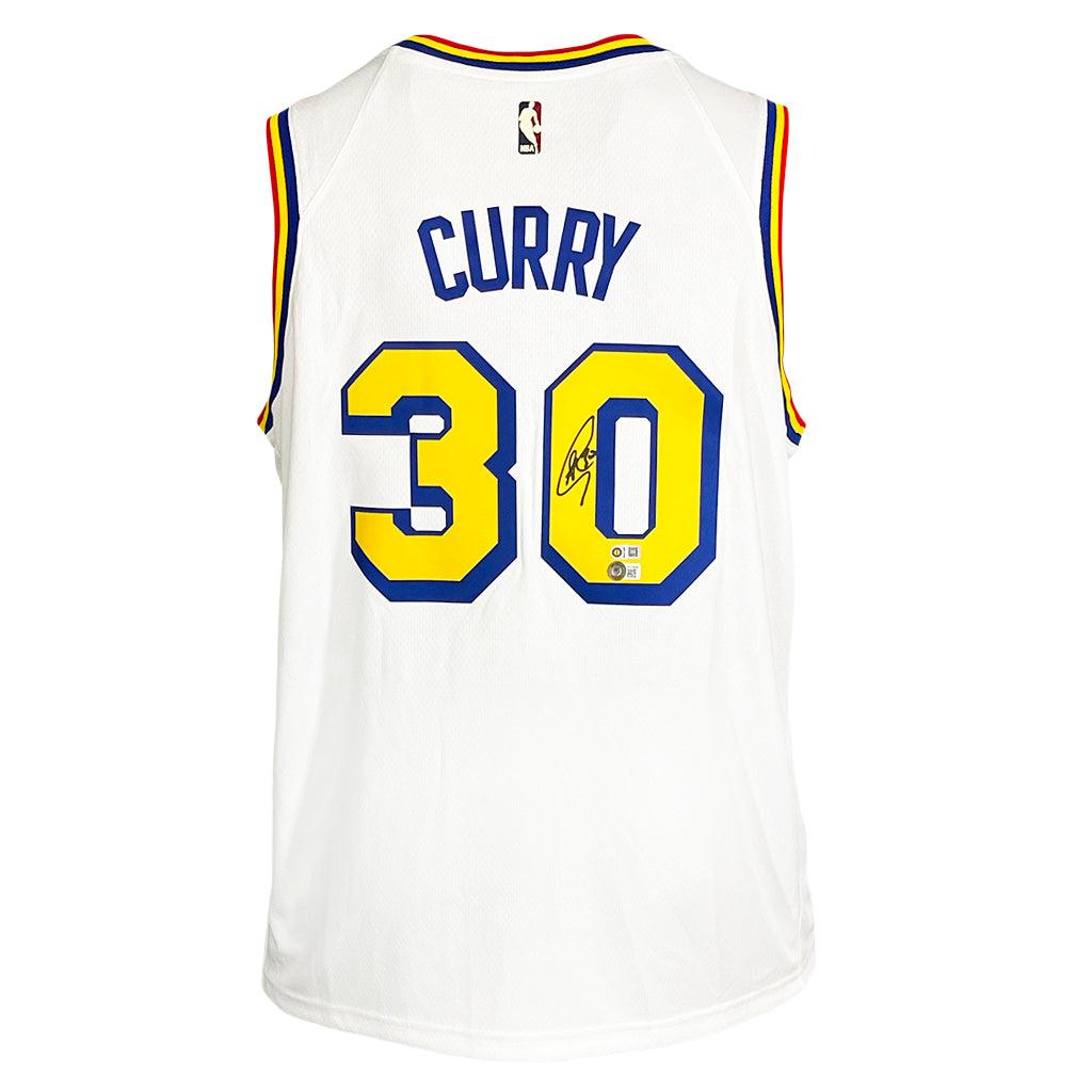 Stephen Curry Signed Golden State Warriors Hardwood Classics Nike Jersey  (Beckett)