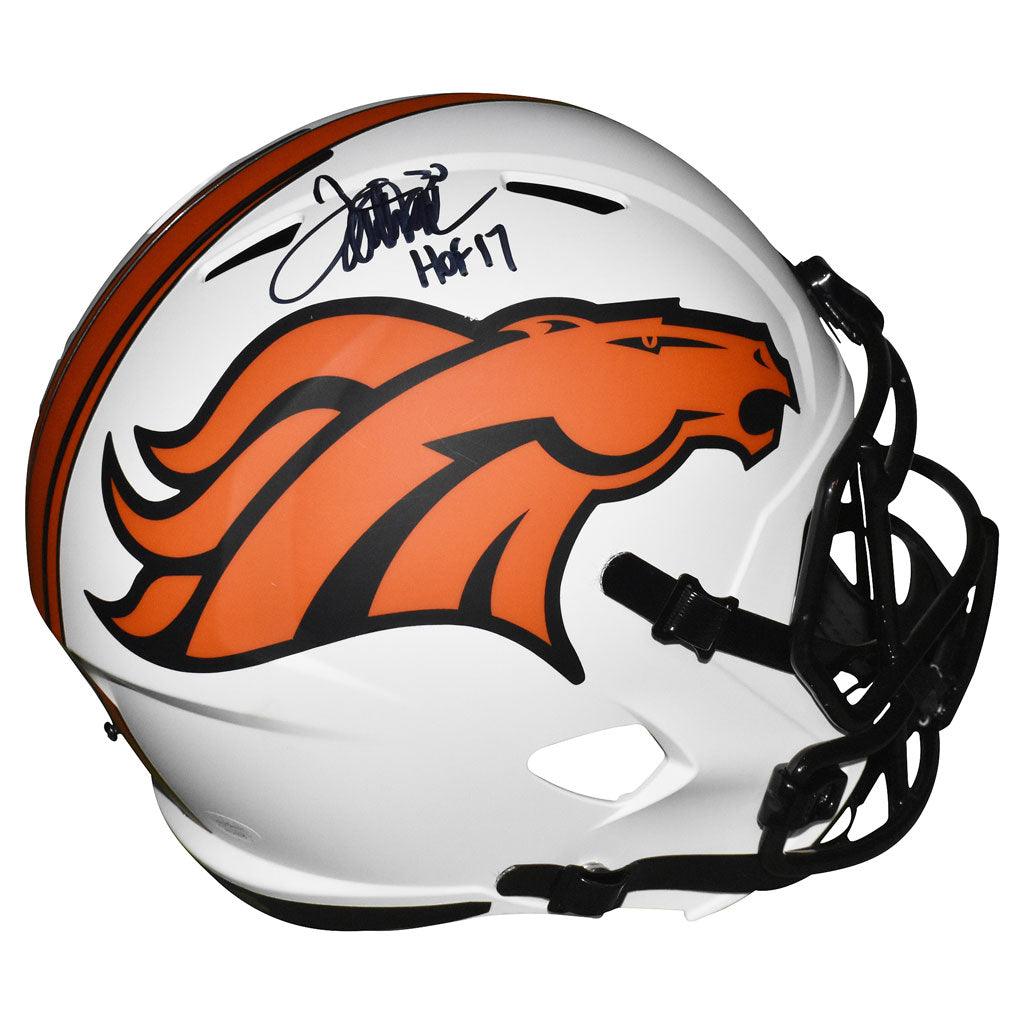 DENVER BRONCOS RIDDELL WHITE LUNAR ECLIPSE MINI FOOTBALL HELMET – Sports  Images & More LLC