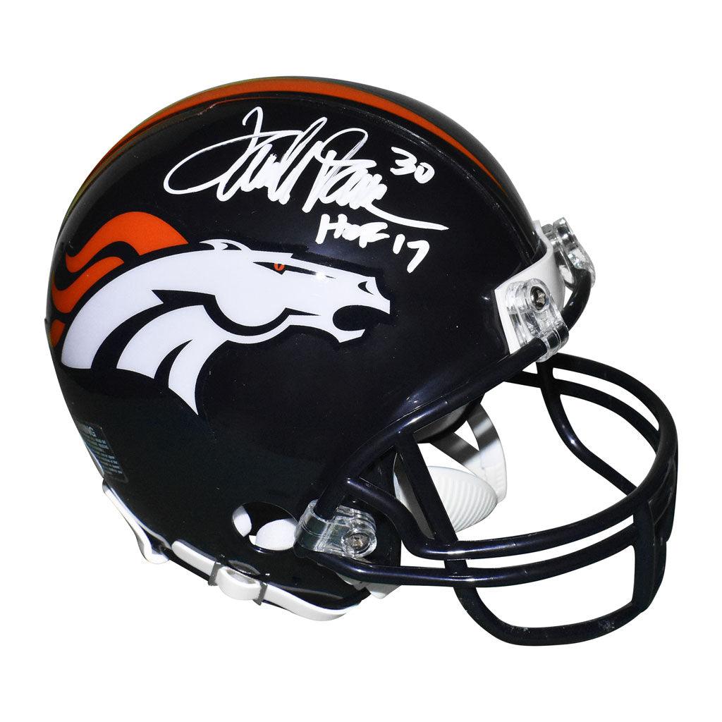 Denver Broncos Terrell Davis Autographed Signed Mini Helmet Jsa