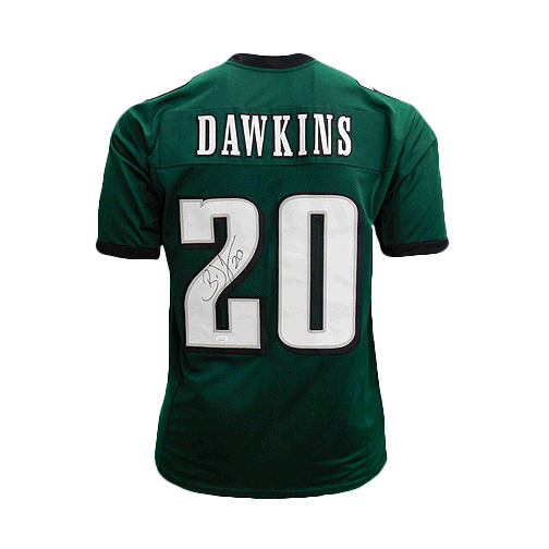 Brian Dawkins Philadelphia Eagles Autographed Framed Green Football Jersey