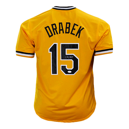 Doug Drabek Signed Pittsburgh Pro Edition Yellow Baseball Jersey (JSA)
