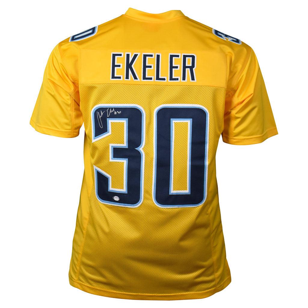 Austin Ekeler Away Jersey Sticker for Sale by designsheaven