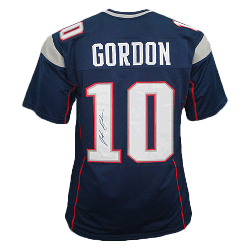 Josh Gordon Pro Style Autographed Football Jersey Blue (JSA)