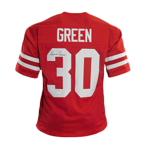 RSA Ahman Green Signed College Edition Football Jersey Red (Beckett)